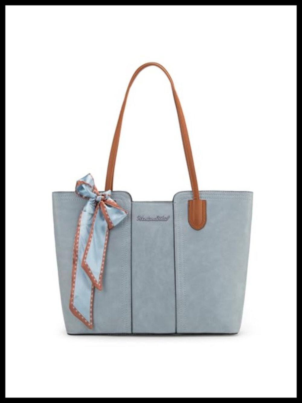 Montana West Vegan Leather Tote Bag Satchel Purse with Scarf